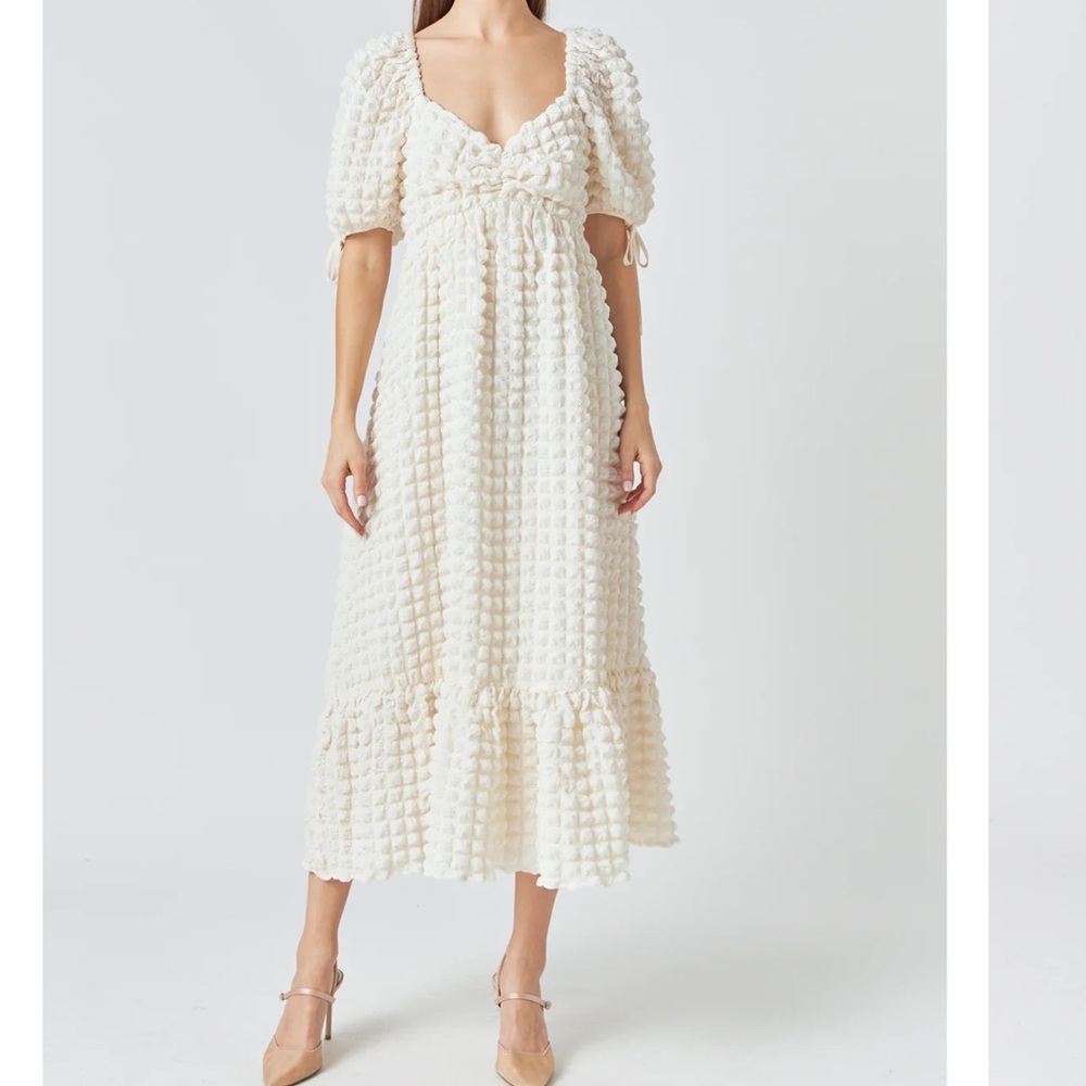 Endless Rose Bubble Puff Sleeve Maxi Dress
